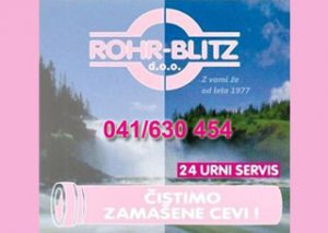 ROHR-BLITZ,logo,ciscenje kanalizacij