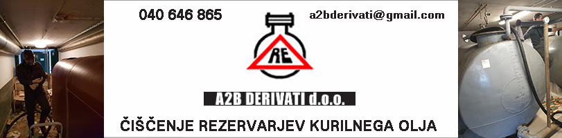 ČIŠČENJE REZERVARJEV KURILNEGA OLJA - A2B DERIVATI trgovina in storitve d.o.o.