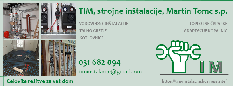 TIM, strojne inštalacije, Martin Tomc s.p.