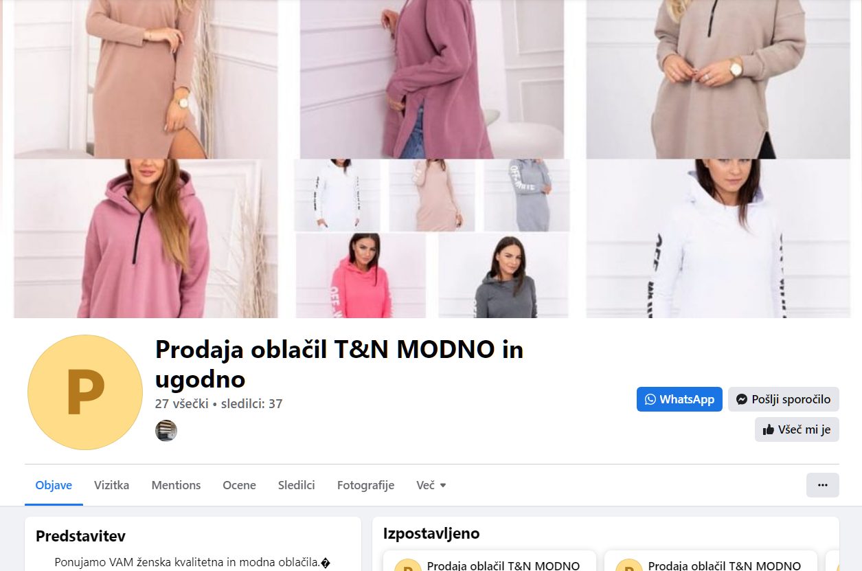 PRODAJA OBLAČIL T&N MODNO IN UGODNO